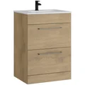 Kartell K-Vit Dove Floorstanding Vanity Unit with Basin - 2 Drawer - 610 x 848mm small Image 4