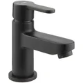 Deva Ethos Mini Matt Black Basin Mixer Tap with Press Top Waste - Flat Handle - Deck Mounted small Image 4