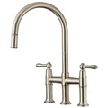 Clearwater Broadway Traditional Bridge Pull-Out Kitchen Sink Mixer Tap - Lever Handles small Image 4
