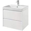 Kartell K-Vit Moon Wall Hung Vanity Unit with Basin - Handle-Less - 2 Drawer small Image 4