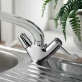 Deva Vitality Lever Contemporary Chrome Kitchen Dual-Flow Mixer Tap - Swivel Spout small Image 4