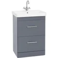Kartell K-Vit Options-24 Floorstanding Vanity Unit with Basin - 2 Drawer - 860mm High small Image 4