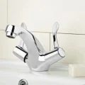 Deva Vitality Lever Contemporary Chrome Basin Mixer Tap with Press Top Waste - Deck Mounted small Image 4