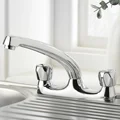 Deva Vitality Dual-Flow Chrome Kitchen Mixer Tap with Swivel Spout - Knob or Lever Handles small Image 4