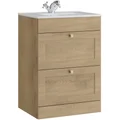 Kartell K-Vit Sanctuary Floorstanding Vanity with Basin - 2 Drawer - 610 x 848mm small Image 4