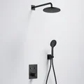 Flova Moonlight GoClick Square Thermostatic Valve with Rain Shower Head and Handset Kit small Image 4