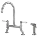 Clearwater Elegance Traditional Bridge Kitchen Mixer Tap with Detached Pull-Out Spray - Ceramic Handles small Image 4
