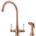 Clearwater Elegance Traditional Mono Kitchen Mixer Tap with Detached Pull Out Spray - Ceramic Handles small Image 4