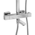 Deva Rydal Chrome Thermostatic Shower Set with Head and Rigid Riser Kit small Image 4