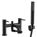 Joseph Miles HiLux Bridge Bath Mixer Tap with Shower Handset and Hose - Stick Handles small Image 4