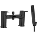 Joseph Miles Luxe Bridge Bath Mixer Tap With Shower Handset - Flat Handles - Deck Mounted small Image 4