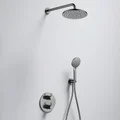 Flova Levo GoTurn Round Thermostatic Valve with Rainshower and Handset small Image 4