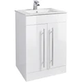 Kartell K-Vit Purity Contemporary Floorstanding Vanity Unit - 2 Door - 830mm High small Image 4