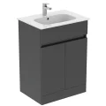 Ideal Standard Eurovit+ Floorstanding Vanity Unit with Basin - 2 Door - 640 x 861mm small Image 4