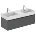 Ideal Standard Finesse Wall Mounted Basin Unit - Handle-Less - 2 Drawer - 1200 x 375mm small Image 4