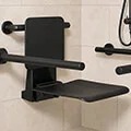 Ideal Standard Concept Freedom D-Shaped Shower Seat with Support Rail small Image 4