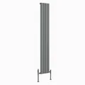 Kartell K-Rad Quebec Designer Vertical Tubes Radiator - Aluminium - 1775mm High small Image 4