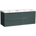 Tavistock Cadence Wall Hung Double Vanity Unit with Twin Basin - 4 Drawer - 1184 x 490mm small Image 4