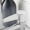 Methven Avoca Contemporary Pair of Chrome Basin Tap - Lever Handles small Image 4