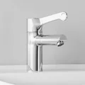 Twyford Sola Chrome Finish Thermostatic Basin Mixer Tap - Extended Lever Handle - Deck Mounted small Image 4