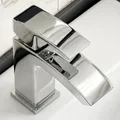 Joseph Miles Descent Waterfall Basin Mixer Tap - Push Button Waste small Image 4