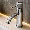 Joseph Miles Fenace Monobloc Basin Mixer Tap with Waste - Knurled Stick Handle - Deck Mounted small Image 4