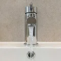 Joseph Miles Kaze Monobloc Basin Mixer Tap with Sprung Waste - Straight Spout - Stick Handle small Image 4