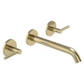 Tavistock Cohort 3 Hole Contemporary Basin Mixer Tap with Fixed Spout - Wall Mounted small Image 4