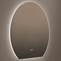 Origins Living Claris Round Cut LED Backlit Mirror with Demister Pad - 1000 x 900mm small Image 4