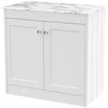Hudson Reed Old London Ashwick Floorstanding Vanity Unit with Marble Worktop - 2 Door small Image 4