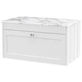 Hudson Reed Old London Ashwick Wall-Hung Vanity Unit with Marble Worktop - 1 Drawer small Image 4