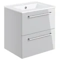 Joseph Miles Alvin Wall Hung Vanity Unit with Basin - 510 x 500mm - 2 Drawers small Image 4