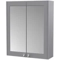 Hudson Reed Old London Ashwick Traditional Wall Hung Mirror Cabinet - 2 Door - 600 x 715mm small Image 4