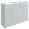 Joseph Miles Alvin Double Floorstanding Vanity Unit with Basin - 1210 x 830mm - 4 Doors small Image 4