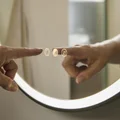 Tavistock Zephyr LED Borderlit Pill-Shaped Matt Black Mirror with Demister - 544 x 1094mm small Image 4