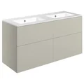 Joseph Miles Hobart Double Wall Hung Vanity Unit with Basin - 1210 x 600mm - 4 Drawers small Image 4