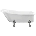 Joseph Miles Reeve Traditional Freestanding 2TH Slipper Bath with Feet - 1530 x 670mm small Image 4