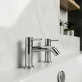 Joseph Miles Titan Flow Bridge Bath Filler Tap - Curved Spout - Stick Handles - Deck Mounted small Image 4
