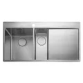 Rangemaster Cosmo Stainless Steel Inset Kitchen Sink with Drainer - 1.5 Bowl - 960 x 500mm small Image 4
