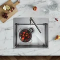 Rangemaster Cosmo Stainless Steel Inset Kitchen Sink with Waste kit - 1 Bowl - 600 x 515mm small Image 4