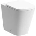Joseph Miles Livav Rimless Back To Wall White WC Pan with Soft Close Seat small Image 4