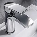Joseph Miles Kimberley Mini Mono Basin Mixer Tap with Push Waste - Flat Handle - Deck Mounted small Image 4