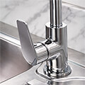 Bristan Blueberry Chrome Kitchen Sink Mixer Tap with Easyfit Base - Front Lever Handle small Image 4