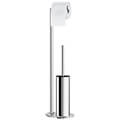 Smedbo Outline Freestanding Round Toilet Roll Holder and Toilet Brush Set - Stainless Steel small Image 4