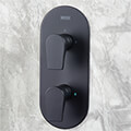 Bristan Hourglass Black Concealed Thermostatic Shower Mixer Valve with Head and Handset Kit small Image 4