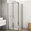Kudos Divera Bifold Shower Door with Pull Handle - Aluminium Frame small Image 4