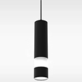 Sensio Solinas Matt Black Cylindrical Pendant Light - Warm or Cool White small Image 4