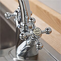 Bristan Regency Contemporary Chrome Kitchen Mixer Tap with Swan Neck Spout - Easyfit Base small Image 4