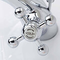 Bristan Regency Chrome Traditional Basin Mixer Tap with Pop-Up Waste - Crosshead small Image 4
