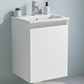 Saneux Uni Wall Hung Vanity Unit - 400 x 530mm - Handle-Less - Reversible Door small Image 4